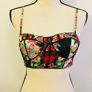 Millau - Women’s Floral Corset Bra / Crop Top
